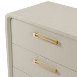 Florence Modern Beige Velvet + Leatherette Bedroom Set