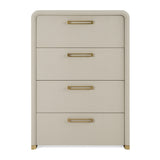 Florence Modern Beige Leatherette + Gold Chest
