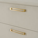 Florence Modern Beige Leatherette + Gold Chest