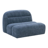 Forman Modern Blue Fabric Modular Armless Sectional Seat