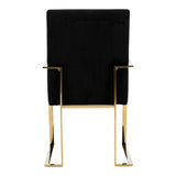 Fowler Modern Black Velvet Dining Chair