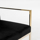 Fowler Modern Black Velvet Dining Chair