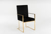 Fowler Modern Black Velvet Dining Chair