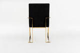 Fowler Modern Black Velvet Dining Chair