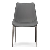 Frasier Modern Grey Eco-Leather Dining Chair (Set of 2)