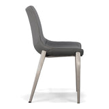 Frasier Modern Grey Eco-Leather Dining Chair (Set of 2)