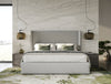 Eastern King Byrne + Asus Modern Grey Fabric + Elm Grey Bed & 2 Nightstands