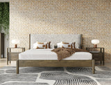 Carolina Modern Grey Fabric + Wenge Bed