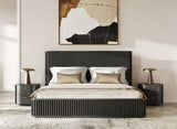 Fields Modern Black Acacia Bed