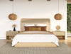 Gavin Modern Natural Ash + Rattan 4-Piece Bedroom Set