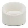 Frontier Glam White Fabric Accent Chair
