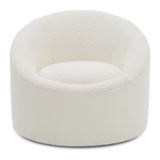 Frontier Glam White Fabric Accent Chair