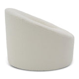 Frontier Glam White Fabric Accent Chair