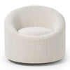 Frontier Glam Beige Fabric Accent Chair