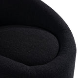 Frontier Glam Black Fabric Accent Chair