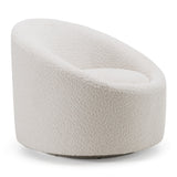 Frontier Glam Off-White Fabric Accent Chair