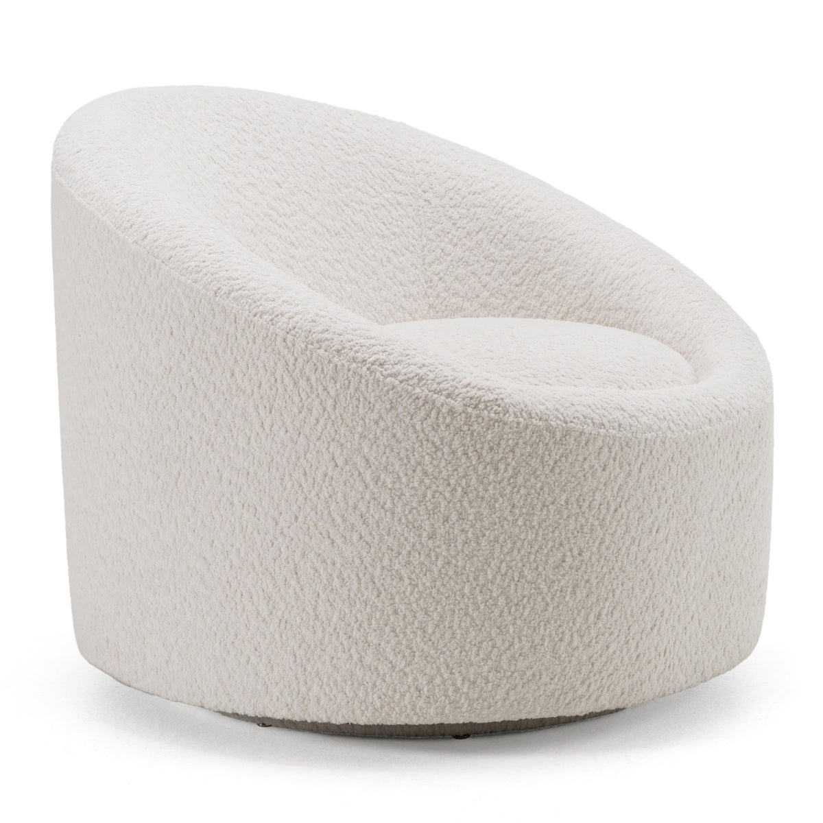 Frontier Glam Off-White Fabric Accent Chair