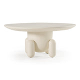 Gabby Contemporary White Round Coffee Table