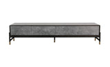 Gabrielle Contemporary Acacia & Gold TV Stand