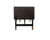 Gabrielle Contemporary Acacia & Gold TV Stand