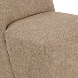 Galloway Modern Beige Fabric + Walnut Dining Chair w/Casters (Set of 2)