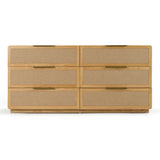 Gavin Modern Natural Ash + Rattan Dresser