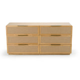 Gavin Modern Natural Ash + Rattan Dresser