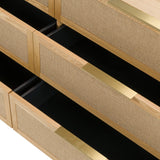 Gavin Modern Natural Ash + Rattan Dresser