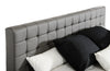Gemma Modern Grey Leatherette Bed