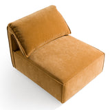 Gene Modern Fabric Modular Armless Sectional Seat