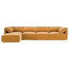 Gene Modern Ochre Fabric Modular Sectional Sofa