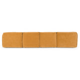 Gene Modern Ochre Fabric Modular Sectional Sofa