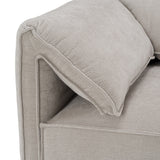 Gene Modern Light Grey Fabric Modular Corner Sectional Seat