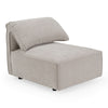 Gene Modern Light Grey Fabric Modular Armless Sectional Seat