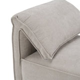 Gene Modern Light Grey Fabric Modular Armless Sectional Seat