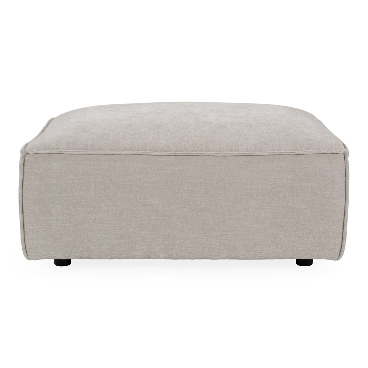 Gene Modern Light Grey Fabric Modular Ottoman