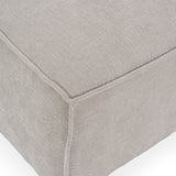 Gene Modern Light Grey Fabric Modular Ottoman