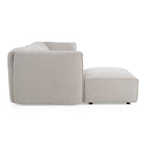 Gene Modern Light Grey Fabric Modular Sectional Sofa-5-Piece Sectional
