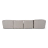 Gene Modern Light Grey Fabric Modular Sectional Sofa-5-Piece Sectional