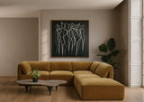 Gene Modern Fabric Modular Corner Sectional Seat