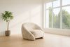 Gentle Modern Beige Pattern Fabric Accent Chair