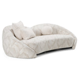 Gentle Modern Beige Pattern Fabric Sofa