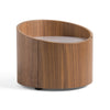 Geneva Modern Walnut Round Nightstand
