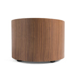 Geneva Modern Walnut Round Nightstand