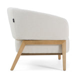 Giselle Mid-Century Modern Off-White Fabric Accent Chair