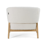 Giselle Mid-Century Modern Off-White Fabric Accent Chair