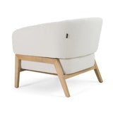 Giselle Mid-Century Modern Off-White Fabric Accent Chair