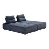 Glendale Modern Blue Fabric Modular Sectional Sofa