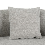 Glimpse Modern White & Brown Fabric + Antique Brass Sofa