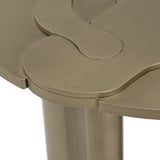 Glimpse Modern Antique Brass Nesting Coffee Table Set
